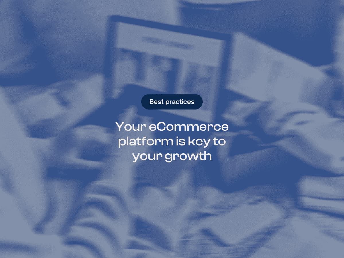 Motion-blurred, blue-tinted image of a person online shopping and holding a credit card. Text on image says: 